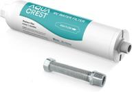 🚰 aqua crest extra large rv inline water filter: lead, chlorine, bad taste & sediment reduction for rvs and marines - drinking & washing filter with stainless hose protector logo