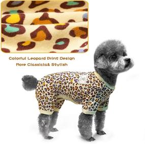 img 2 attached to 🐆 TONY HOBY Colorful Leopard Pet Clothes: Cotton Pajamas for Dogs & Cats - Spring/Summer Onesie Jumpsuit