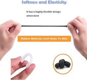 img 1 attached to 🕶 Elastic Eyeglasses Temple Tips Sleeve Retainer, Anti-Slip Silicone Ear Grip Hook for Sporting Eyeglasses, Sunglasses, and Reading Glasses - 8 Pairs (Black and Clear)