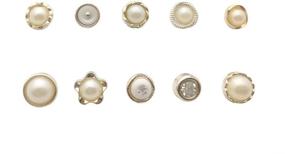 img 1 attached to 🧵 Chris.W 100Pcs Sew in Faux Pearl Buttons with Shank for Sewing Crafts - White and Gold Collection, 10 Elegant Designs and Storage Box Included