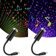 🌟 aevdor usb star light 2-pack: 3 colors, 9 lighting effects - ideal for bedroom, car, party, ceiling & more! логотип