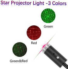 img 2 attached to 🌟 Aevdor USB Star Light 2-Pack: 3 Colors, 9 Lighting Effects - Ideal for Bedroom, Car, Party, Ceiling & More!