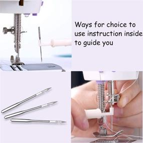 img 2 attached to 🧵 Premium 60 Count Sewing Machine Needles with Needle Threader - 6 Universal Sizes 70/9 to 110/18 - Ideal for Ordinary Sewing Machines