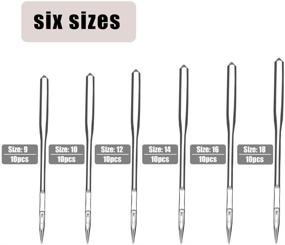 img 3 attached to 🧵 Premium 60 Count Sewing Machine Needles with Needle Threader - 6 Universal Sizes 70/9 to 110/18 - Ideal for Ordinary Sewing Machines