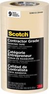 🔒 scotch contractor grade masking tape 0.94 inch x 60.1 yards 9 rolls - 540 yards total (2020) logo
