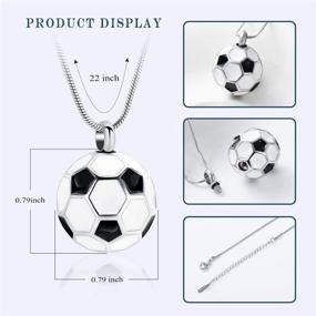 img 3 attached to Zeqingjw Cremation Necklace Stainless Football