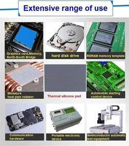 img 1 attached to 🔥 Термоизолирующая прокладка Thermalright 12.8 Вт/мК: Не проводит ток, устойчива к теплу для кулера ноутбука / графического процессора / центрального процессора / светодиодного охлаждателя (1.5 мм)