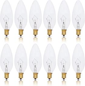 img 4 attached to 🔥 Simba Lighting Candelabra Torpedo Clear B10 CTC 60W E12 Base (12 Pack) – Decorative Incandescent Bulbs 120V for Chandeliers, Ceiling Fans, Pendants, Sconces, Dimmable, Warm White 2700K