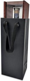 img 3 attached to 🍷 10 Пакетов черных больших винных мешков - идеально подходит для бутылок вина, коробок вина, виски/спиртных напитков - прочный и многоразовый ламинированный мешок