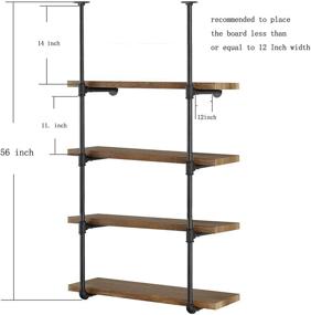 img 3 attached to Yuanshikj Industrial Shelving Bookshelf Bookcase