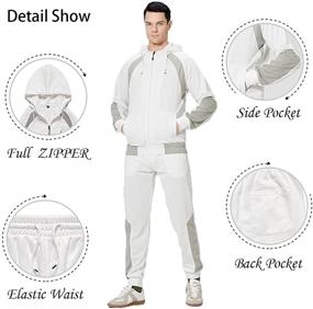 img 2 attached to CALUOMATT Tracksuit Winter Sleeve Casual Men's Clothing