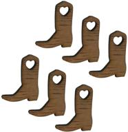 🤠 ultnice 50pcs miniature wooden cowboy boots for wedding party crafts: perfect decorative embellishments logo