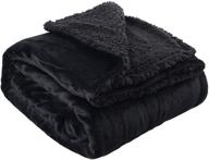 🛋️ lotfancy sherpa throw blanket - cozy 60”x80” fleece velvet throw for couch bed sofa dorm home logo