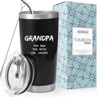 👴 20oz kedrian grandpa tumbler - excellent grandpa gifts, birthday & christmas gift for grandfather, best grandpa mug logo