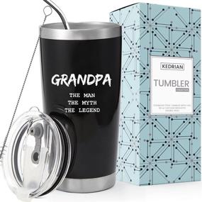 img 4 attached to 👴 20oz KEDRIAN Grandpa Tumbler - Excellent Grandpa Gifts, Birthday & Christmas Gift for Grandfather, Best Grandpa Mug