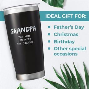 img 2 attached to 👴 20oz KEDRIAN Grandpa Tumbler - Excellent Grandpa Gifts, Birthday & Christmas Gift for Grandfather, Best Grandpa Mug