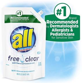 img 3 attached to 🌿 All Liquid Laundry Detergent Easy-Pouch, Free Clear for Sensitive Skin, 3 Count, 99 Total Loads: A Gentle and Efficient Laundry Solution