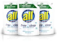 🌿 all liquid laundry detergent easy-pouch, free clear for sensitive skin, 3 count, 99 total loads: a gentle and efficient laundry solution logo