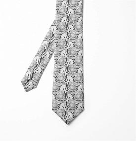 img 3 attached to 👔 Stylish Ambesonne Necktie with Foliage Illustration in Vibrant Vermilion