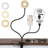 💄 makeup video conference webcam light stand with selfie ring light, webcam mount, and phone holder | compatible with logitech webcams c270, c925e, c922x, c930e, c922, c930, c920, c615, brio 4k logo