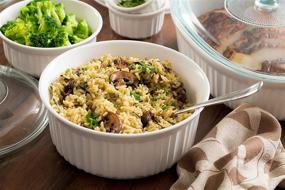 img 1 attached to CorningWare French White 12-Piece Ceramic Bakeware Set: Round and Oval Delights