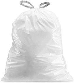 img 2 attached to 🗑️ 200 Count White Drawstring Garbage Liners 10-10.5 Gallon / 38-40 Liter │ 21" x 28" Compatible with simplehuman (x) Code J Trash Bags