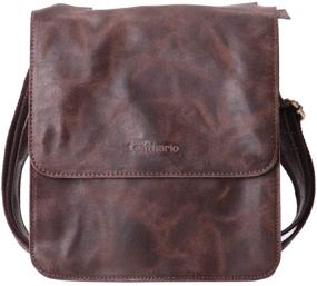 img 4 attached to 👜 Leathario Men's Retro Leather Shoulder Bag: Stylish Crossbody Messenger Satchel for iPad 11 Inch Brown