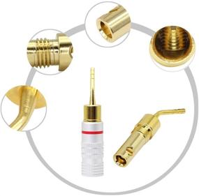 img 1 attached to 🔌 Enhance Your Audio Experience with CERRXIAN Gold Plated 2mm Banana Plug Screw Type Speaker Pin Plugs Cable Connector Adapter (4pcs)