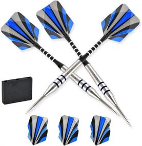 img 3 attached to Enhance Your Accuracy with LinkVisions 90% Tungsten Professional Steel Tip Darts Set - Point Protector 22g/24g