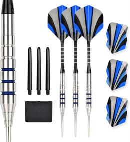 img 4 attached to Enhance Your Accuracy with LinkVisions 90% Tungsten Professional Steel Tip Darts Set - Point Protector 22g/24g