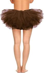 img 2 attached to 👻 CahcyElilk Women's Halloween Tutu Costume - Mini Puffy Bubble Design with 6 Layers for Ballet and Run