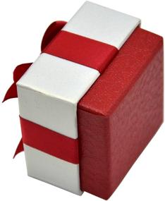 img 2 attached to 🎁 Paialco Jewelry Package Paper Gift Box: Elegant Red Ribbon Bow-Knot, 2 1/4-Inch by 2 1/4-Inch