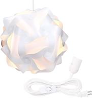 🧩 kwmobile hanging puzzle lamp kit - 15.7" (40cm) modern ceiling pendant light with 30-piece shade to assemble and 15ft plug-in power cord - size xl: customizable puzzle lamp with xl size for a stylish and unique ceiling pendant логотип