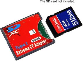 img 1 attached to 📷 CY SD to CF Memory Card Adapter Reader - Transfer SD/SDHC/SDXC to Compact Flash Type I, 16/32/64/128GB Conversion