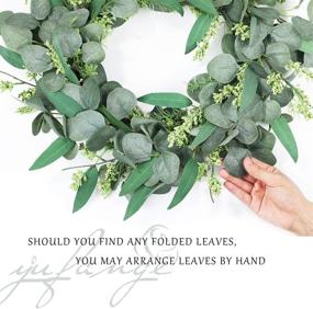 img 3 attached to 🌿 Yufenge 20-inch Eucalyptus Wreath: Versatile Indoor/Outdoor Farmhouse Decor for Front Door, Window, and Wall