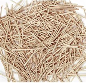 img 1 attached to 🌲 Creativity Street Flat Wood Toothpick Set - 64 Pieces, Natural Wooden Toothpicks