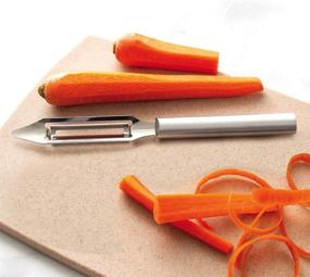 img 1 attached to 🥕 High-Quality Stainless Steel Paring Knife and Vegetable Peeler Set, with Brushed Aluminum Handles - Ideal Gift for Parers and Peelers