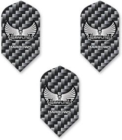 img 1 attached to 🎯 Enhance Your Dart Game with Harrows Graflite Slim Shape Dart Flights in Cool Gray