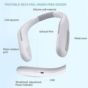 img 1 attached to USB Rechargeable Portable Neck Fan for Traveling and Office – Hands-Free Bladeless Neck Fan with 360°Cooling by LyncMed