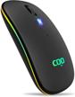 coo led slim dual mode wireless mouse (bluetooth 5.1/2.4g) – rechargeable led mouse with 3 adjustable dpi for ipad os 13, macbook, laptop, mac os 10.10 logo