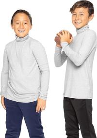 img 3 attached to 👔 Oh So Soft Boy's Long Sleeve Poly Spandex Turtleneck: Ultimate Comfort for Your Little Gentleman!