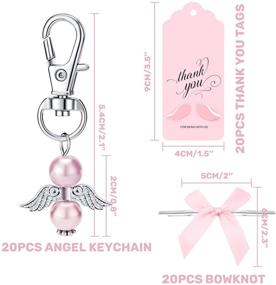 img 3 attached to 🎁 Bulk Thank You Gift for MOVINPE Angel Keychains with Bows and Angel Wing Thank You Tags – Perfect Guest Return Gifts for Baby Shower
