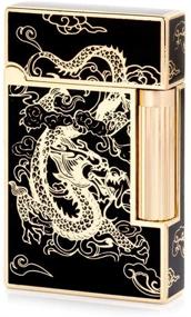 img 3 attached to Gold Dragon Flint Wheel Cigarette 🐉 Butane Gas Lighter: High-Quality and Reliable Ignition Solution
