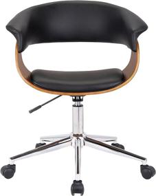 img 3 attached to 🪑 Stylish and Comfortable Armen Living Bellevue Black Office Chair for Productive Workspaces