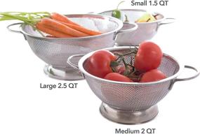 img 3 attached to 🍝 Tovolo 1.5 Quart Stainless Steel Colander: Loop Handles, Rust-Resistant Strainer for Pasta, Veggies & More