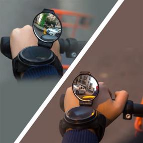 img 1 attached to 🚴 Enhance Cycling Safety with JOOKKI Rear View Bicycle Helmet Mirror - 360° Adjustable Wrist Mirror!