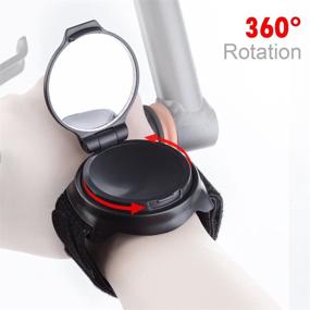 img 4 attached to 🚴 Enhance Cycling Safety with JOOKKI Rear View Bicycle Helmet Mirror - 360° Adjustable Wrist Mirror!