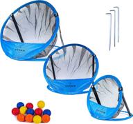 🏌️ enhance your golf chipping skills with the titan teacher golf chipping net - 3 sizes, 12 foam balls, multiple targets, and portable collapsible design - includes carrying case and gift box logo