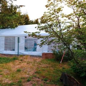 img 1 attached to 🏞️ ALEKO CP1020 Outdoor Event Carport Garage Canopy Shelter Tent - 10 x 20 x 8.5 Feet - White Sidewalls