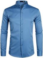 👔 zeroyaa stylish hipster sleeve mandarin collar men's shirts: elevate your fashion game logo